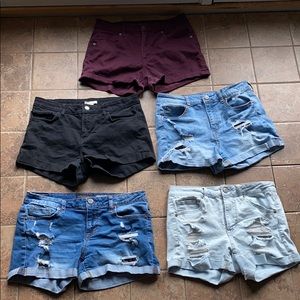 Assortment of women’s jean shorts